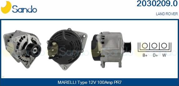 Sando 2030209.0 - Alternator www.autospares.lv