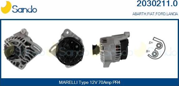 Sando 2030211.0 - Alternator www.autospares.lv