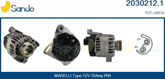 Sando 2030212.1 - Alternator www.autospares.lv