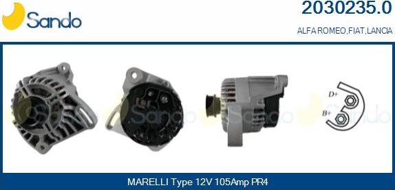 Sando 2030235.0 - Alternator www.autospares.lv