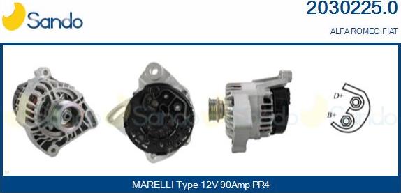 Sando 2030225.0 - Alternator www.autospares.lv