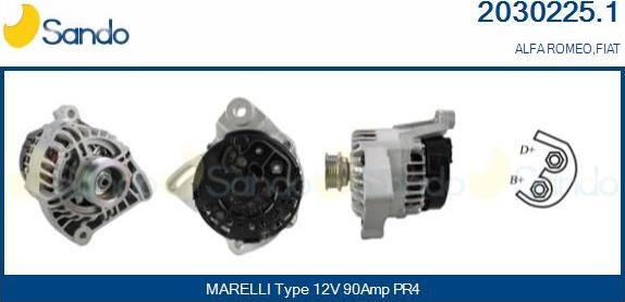 Sando 2030225.1 - Alternator www.autospares.lv