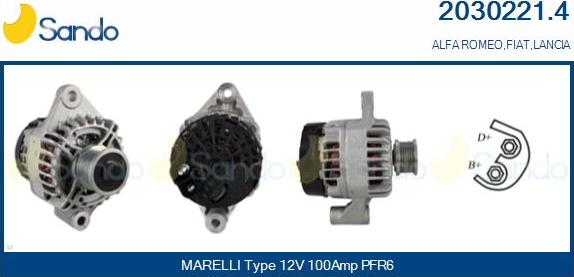 Sando 2030221.4 - Alternator www.autospares.lv