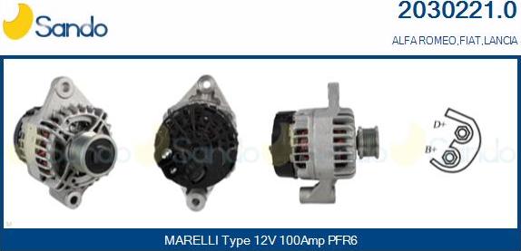 Sando 2030221.0 - Alternator www.autospares.lv