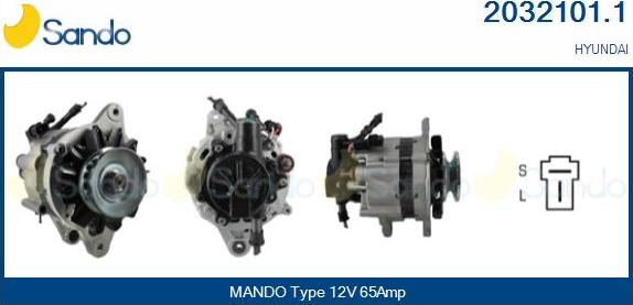 Sando 2032101.1 - Alternator www.autospares.lv