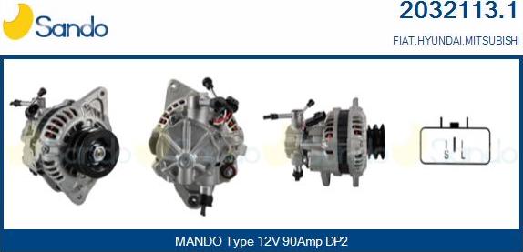 Sando 2032113.1 - Alternator www.autospares.lv