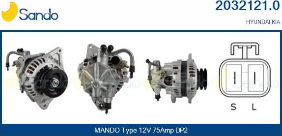 Sando 2032121.0 - Alternator www.autospares.lv