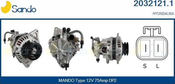 Sando 2032121.1 - Alternator www.autospares.lv