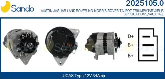 Sando 2025105.0 - Ģenerators www.autospares.lv