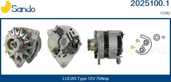 Sando 2025100.1 - Ģenerators www.autospares.lv