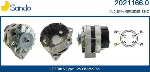 Sando 2021166.0 - Alternator www.autospares.lv