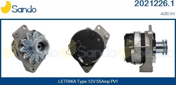 Sando 2021226.1 - Генератор www.autospares.lv