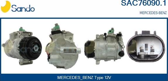 Sando SAC76090.1 - Compressor, air conditioning www.autospares.lv