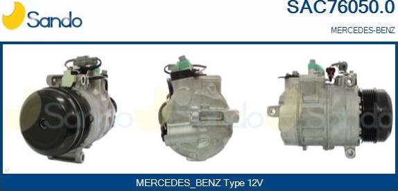 Sando SAC76050.0 - Compressor, air conditioning www.autospares.lv