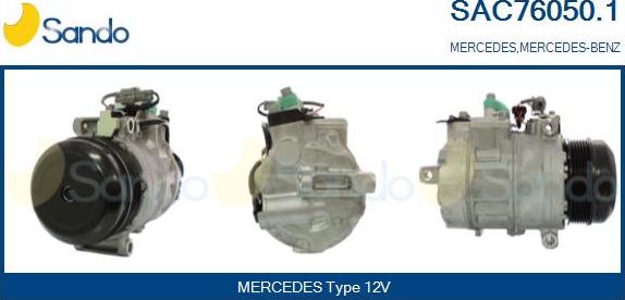 Sando SAC76050.1 - Compressor, air conditioning www.autospares.lv