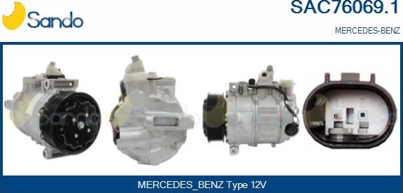 Sando SAC76069.1 - Compressor, air conditioning www.autospares.lv