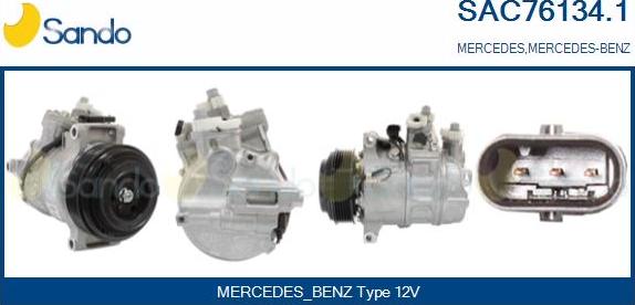 Sando SAC76134.1 - Compressor, air conditioning www.autospares.lv