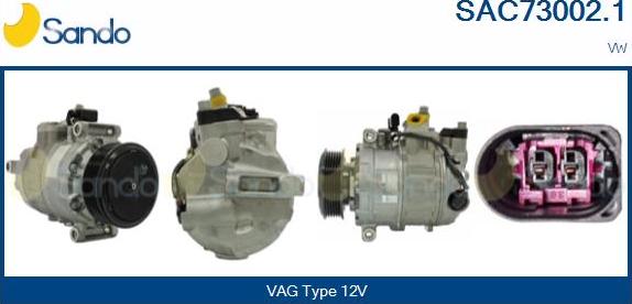 Sando SAC73002.1 - Compressor, air conditioning www.autospares.lv