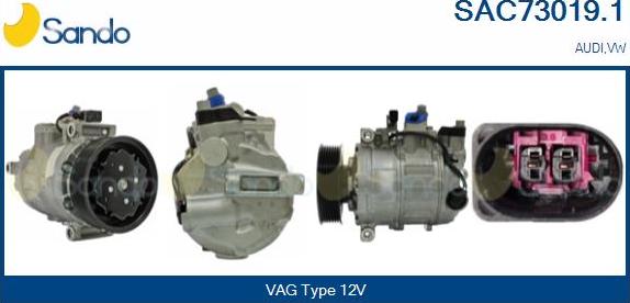 Sando SAC73019.1 - Compressor, air conditioning www.autospares.lv