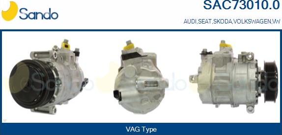 Sando SAC73010.0 - Compressor, air conditioning www.autospares.lv