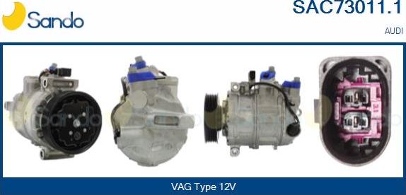 Sando SAC73011.1 - Compressor, air conditioning www.autospares.lv