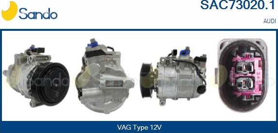 Sando SAC73020.1 - Compressor, air conditioning www.autospares.lv