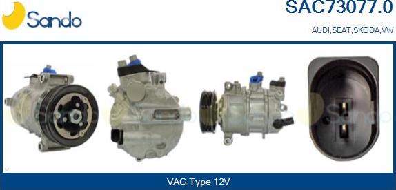 Sando SAC73077.0 - Compressor, air conditioning www.autospares.lv