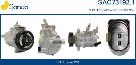 Sando SAC73192.1 - Compressor, air conditioning www.autospares.lv