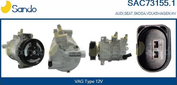 Sando SAC73155.1 - Compressor, air conditioning www.autospares.lv