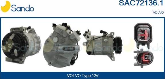 Sando SAC72136.1 - Compressor, air conditioning www.autospares.lv