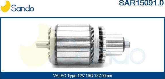 Sando SAR15091.0 - Armature, starter www.autospares.lv