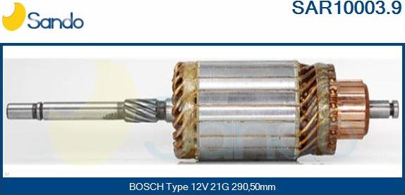 Sando SAR10003.9 - Enkurs, Starteris autospares.lv