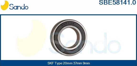 Sando SBE58141.0 - Bearing www.autospares.lv