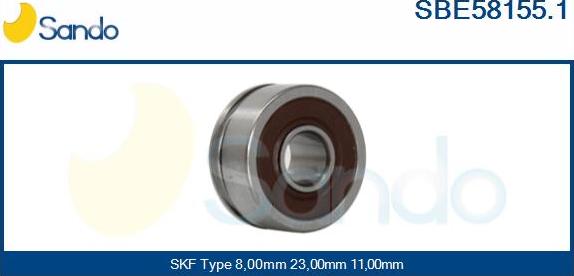 Sando SBE58155.1 - Bearing www.autospares.lv