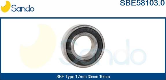 Sando SBE58103.0 - Gultnis www.autospares.lv