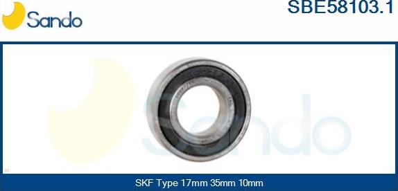 Sando SBE58103.1 - Подшипник www.autospares.lv