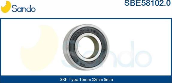 Sando SBE58102.0 - Bearing www.autospares.lv