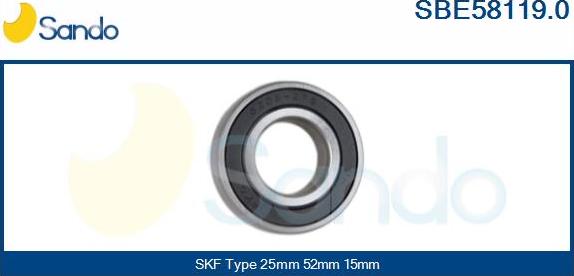 Sando SBE58119.0 - Bearing www.autospares.lv