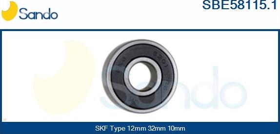 Sando SBE58115.1 - Bearing www.autospares.lv