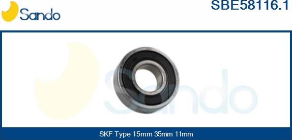 Sando SBE58116.1 - Bearing www.autospares.lv