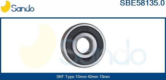 Sando SBE58135.0 - Bearing www.autospares.lv