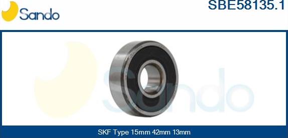 Sando SBE58135.1 - Bearing www.autospares.lv