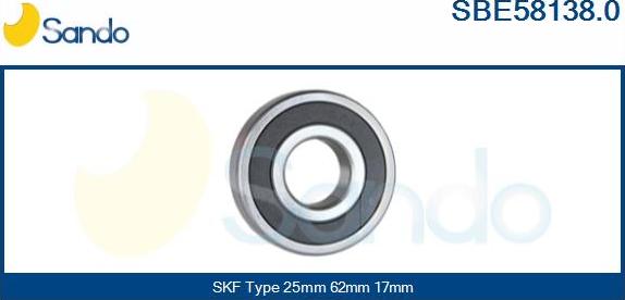 Sando SBE58138.0 - Gultnis www.autospares.lv