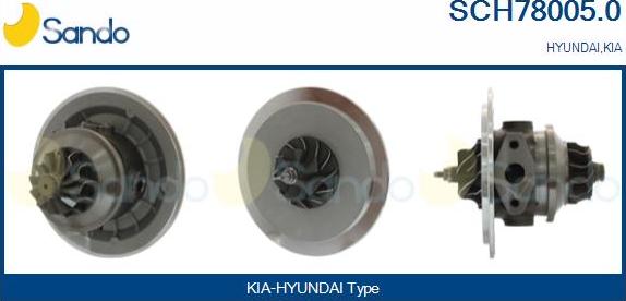 Sando SCH78005.0 - Картридж турбины, группа корпуса компрессора www.autospares.lv