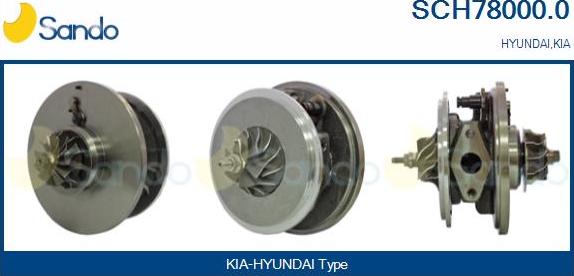 Sando SCH78000.0 - Картридж турбины, группа корпуса компрессора www.autospares.lv