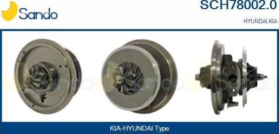 Sando SCH78002.0 - Картридж турбины, группа корпуса компрессора www.autospares.lv