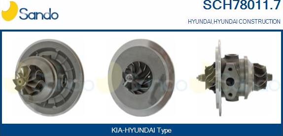 Sando SCH78011.7 - Картридж турбины, группа корпуса компрессора www.autospares.lv