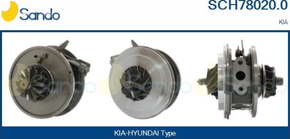 Sando SCH78020.0 - Картридж турбины, группа корпуса компрессора www.autospares.lv