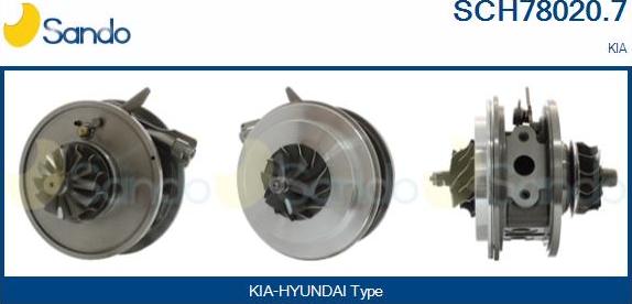 Sando SCH78020.7 - Картридж турбины, группа корпуса компрессора www.autospares.lv