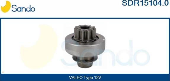 Sando SDR15104.0 - Pinion, bendix, starter www.autospares.lv